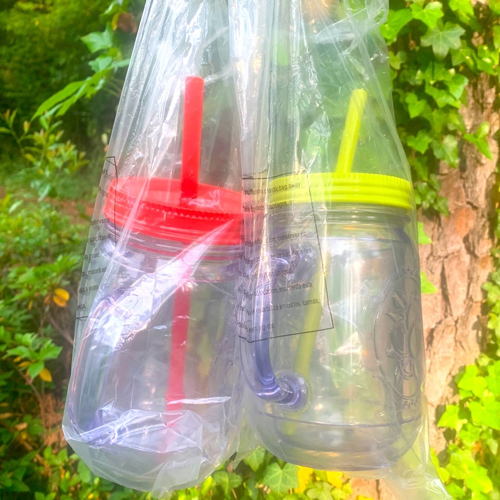 BPA free 20 oz Mason Cups with lid